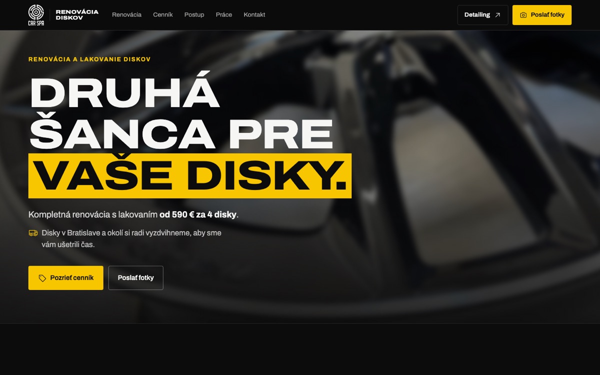 Web Renovácia diskov – Car Spa